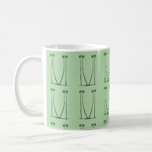 Soft Green, Personalized, Silhouette Coconut Trees Coffee Mug