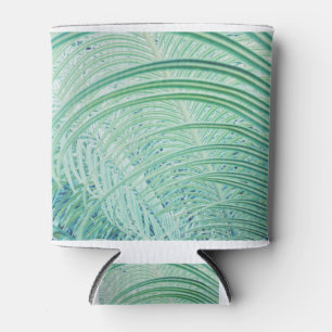 Soft Green Plant Palm Leaf Can Cooler
