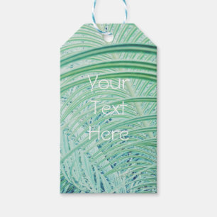 Soft Green Plant Palm Leaf Gift Tags