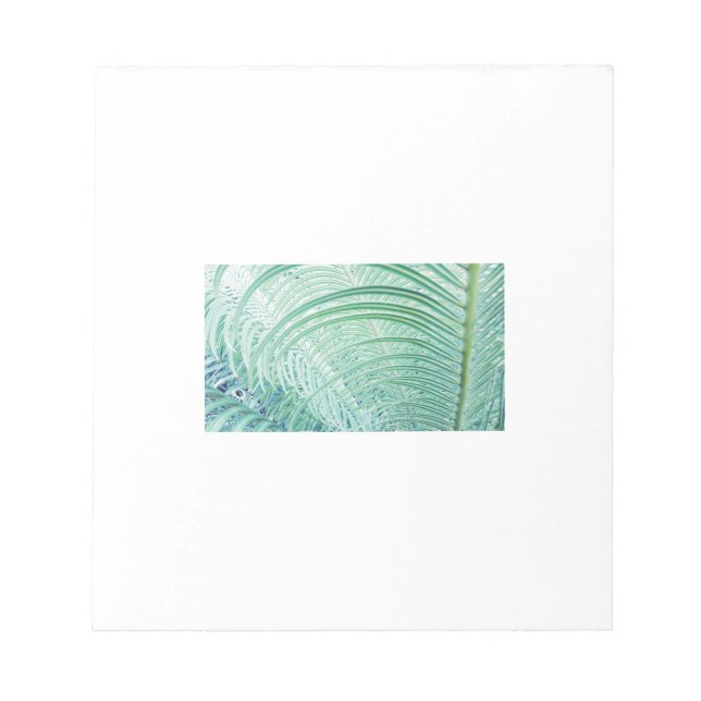 Soft Green Plant Palm Leaf Notepad (Front)