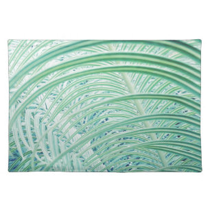Soft Green Plant Palm Leaf Placemat