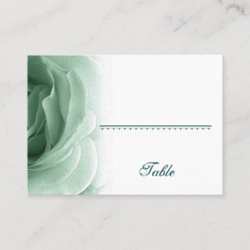 Soft Green Rose Place Card - Wedding Party Business Card Templates