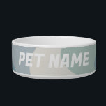 Soft Green Stripes Customized Dog Pet Water Food  Bowl<br><div class="desc">Add your pet's name,  your own text or leave it blank! Check my shop for more designs or let me know if you'd like something custom.</div>