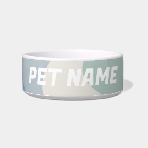 Soft Green Stripes Customized Dog Pet Water Food  Bowl