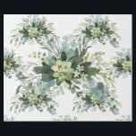 Soft Green Succulent Wedding Floral Botanical Pape Wrapping Paper<br><div class="desc">Soft green Succulent Wedding Floral Botanical Are you planning a succulent-themed wedding or party? We've got just the thing for you! Introducing our Soft Green Succulent Wedding Floral Botanical personalized collection, featuring a beautiful watercolor illustration of pastel blue-green succulents and eucalyptus. It’s very easy to customize, with your personal details....</div>