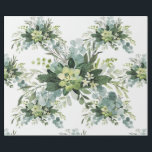 Soft Green Succulent Wedding Floral Botanical Pape Wrapping Paper<br><div class="desc">Soft green Succulent Wedding Floral Botanical Are you planning a succulent-themed wedding or party? We've got just the thing for you! Introducing our Soft Green Succulent Wedding Floral Botanical personalized collection, featuring a beautiful watercolor illustration of pastel blue-green succulents and eucalyptus. It’s very easy to customize, with your personal details....</div>