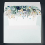 Soft Green Succulents and Gold Pumpkins Greenery Envelope<br><div class="desc">Gold pumpkin branches and succulents watercolor envelopes</div>