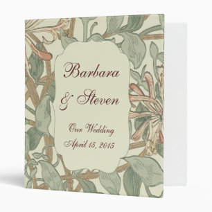 Soft Green Vintage William Morris Honeysuckle Binder