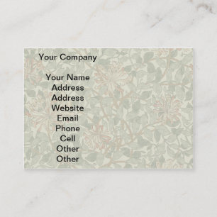 Soft Green Vintage William Morris Honeysuckle Business Card