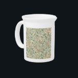 Soft Green Vintage William Morris Honeysuckle Drink Pitcher<br><div class="desc">William Morris Classic - the vintage honeysuckle pattern from the 1800s that is all about soft sweet country design. For soft vintage decor and also for wedding stationery.</div>