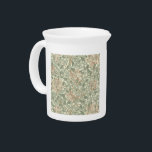 Soft Green Vintage William Morris Honeysuckle Drink Pitcher<br><div class="desc">William Morris Classic - the vintage honeysuckle pattern from the 1800s that is all about soft sweet country design. For soft vintage decor and also for wedding stationery.</div>