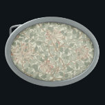 Soft Green Vintage William Morris Honeysuckle Oval Belt Buckle<br><div class="desc">William Morris Classic - the vintage honeysuckle pattern from the 1800s that is all about soft sweet country design. For soft vintage decor and also for wedding stationery.</div>