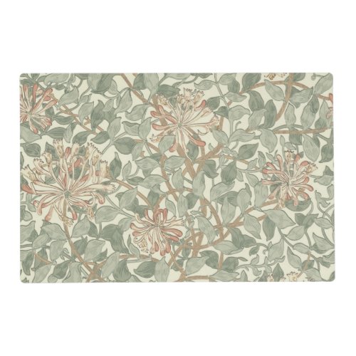 Soft Green Vintage William Morris Honeysuckle Placemat