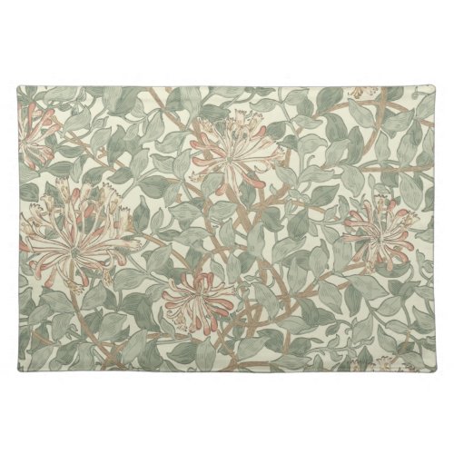 Soft Green Vintage William Morris Honeysuckle Placemat