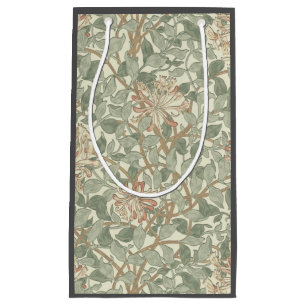 Soft Green Vintage William Morris Honeysuckle Small Gift Bag