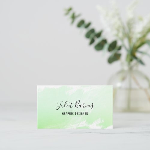 Soft Green Watercolor  Business Card