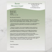 Soft green Wave Custom Cover Letter Template (Front)