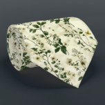Soft Green Wildflower Vine Wedding Neck Tie<br><div class="desc">Whimsical vines and wildflowers on cream offer a soft,  romantic look for the groom or groomsmen in garden weddings.</div>