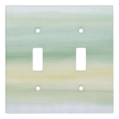 Soft Green Yellow Watercolor Dream 1 painting  Light Switch Cover