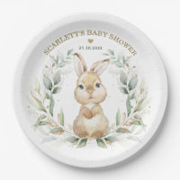 Soft Greenery Bunny Easter Rabbit Baby Shower