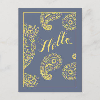 Soft Grey and Yellow POSTCARDS for Voters