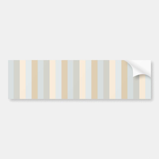 Soft Greys Vertical Stripes Decor Bumper Sticker (Front)