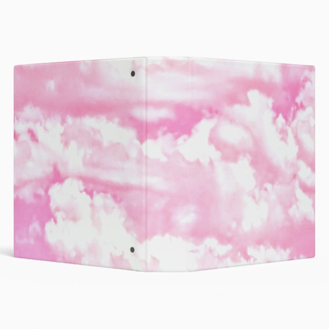 Soft Happy Rose Clouds Decor Binder (Background)