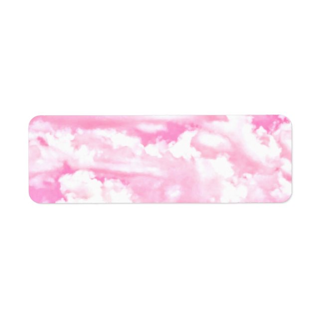 Soft Happy Rose Clouds Decor Label (Front)