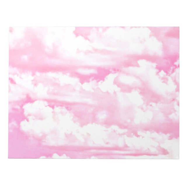 Soft Happy Rose Clouds Decor Notepad (Front)