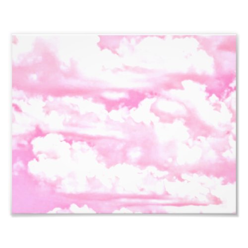 Soft Happy Rose Clouds Decor Photo Print
