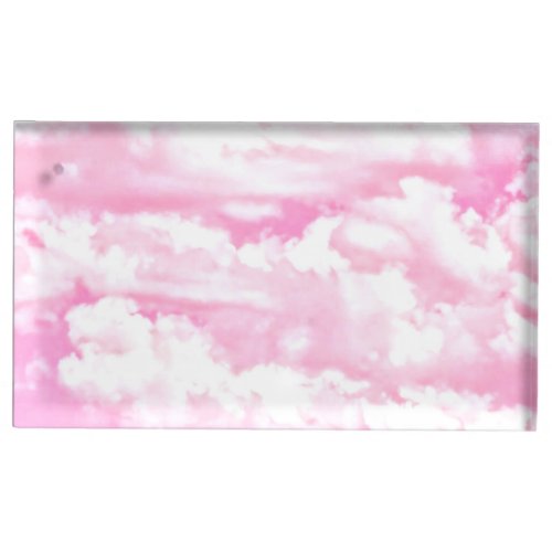 Soft Happy Rose Clouds Decor Place Card Holder
