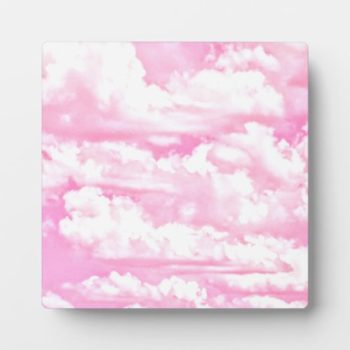 Soft Happy Rose Clouds Decor Plaque