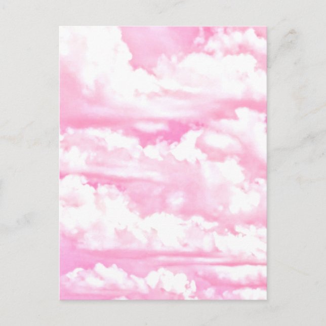 Soft Happy Rose Clouds Decor Postcard (Front)