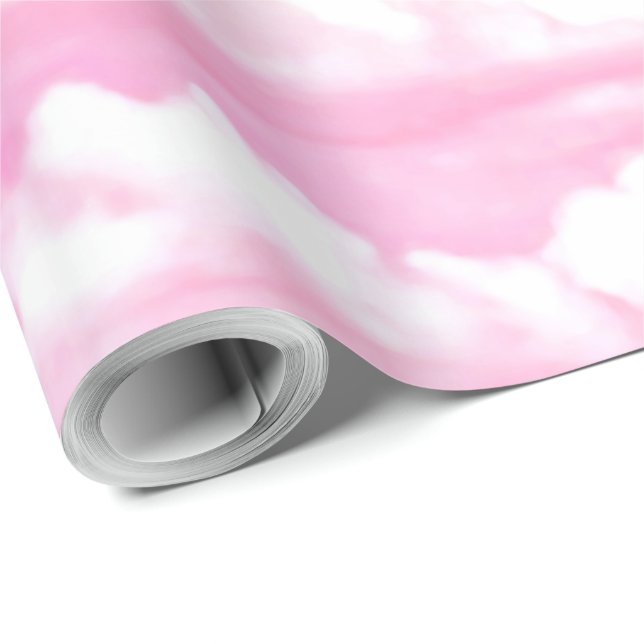 Soft Happy Rose Clouds Decor Wrapping Paper (Roll Corner)