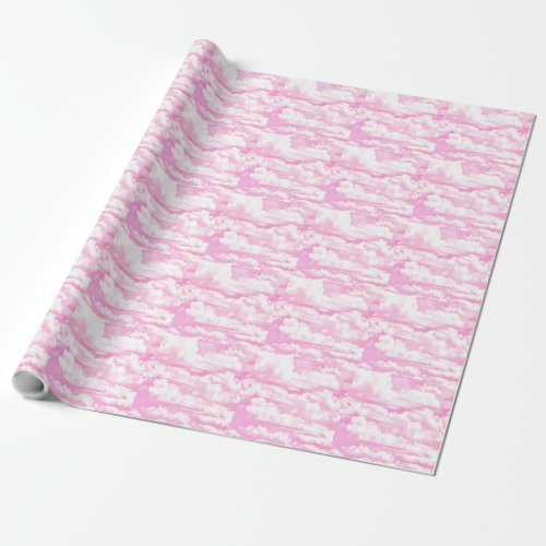 Soft Happy Rose Clouds Decor Wrapping Paper