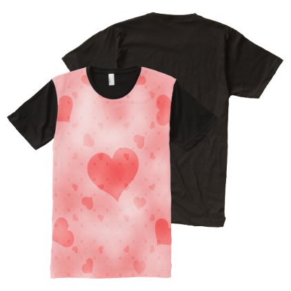 soft hearts B All-Over-Print Shirt