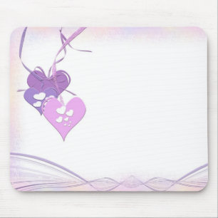 Soft Hearts Mouse Pad