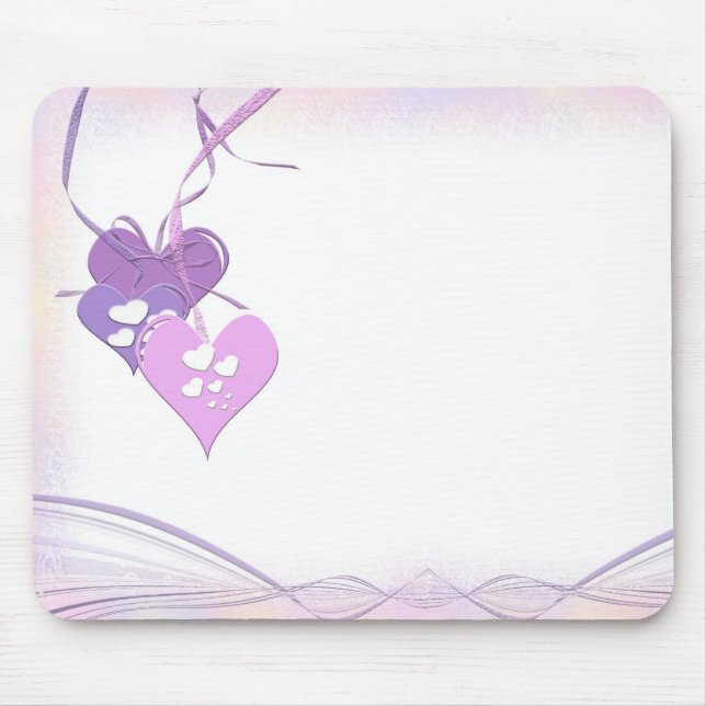 Soft Hearts Mouse Pad (Front)