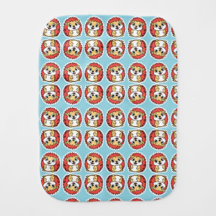 Soft Hedgehog Print Burp Cloth