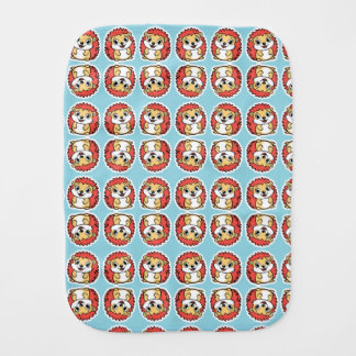 Soft Hedgehog Print Burp Cloth