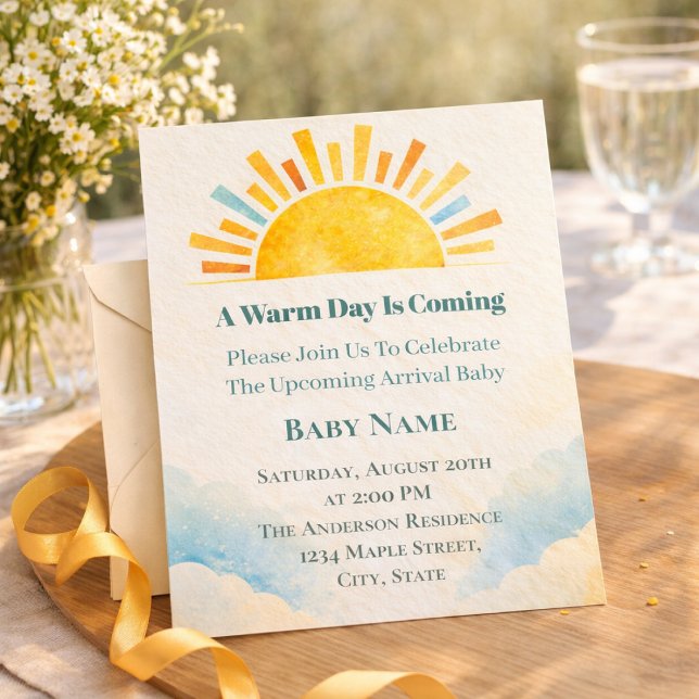 Soft Horizon Sun Glow Invitation (Creator Uploaded)
