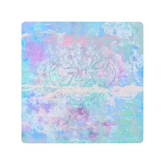Soft Hues of Blues I Abstract Motif Textured Look