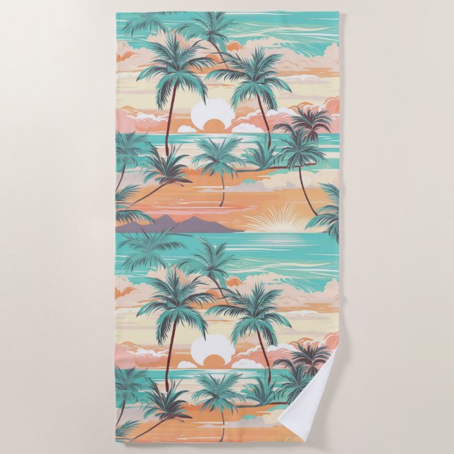 Soft Island Horizon Beach Towel (Front)