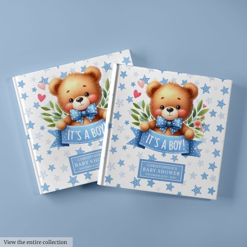 Soft It’s a Boy Teddy Bear Guest Book for Boys