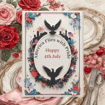 Soft Ivory Americana Freedom Bald Eagle Patriotic