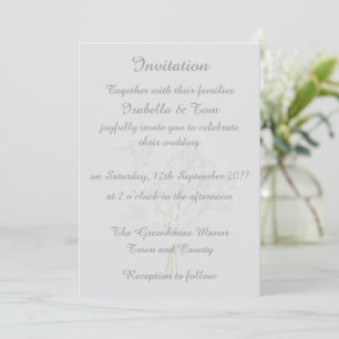 Soft Ivory Elegant Wedding Modern Romantic Bride Invitation