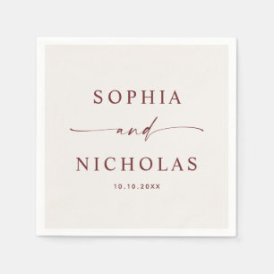 Soft Ivory Elegant Wedding Modern Simple Neutral Napkins