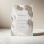 Soft ivory flowing wedding invitation