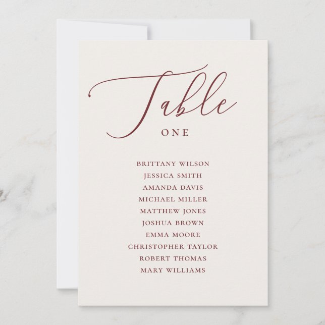 Soft Ivory Wedding Seating Chart. Classic Romantic Invitation (Front)