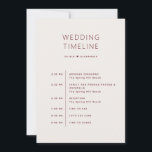 Soft Ivory Wedding Timeline | Elegant Itinerary Invitation<br><div class="desc">A thoughtfully designed wedding timeline card that keeps your day clear, organized, and easy for guests to follow. Set on a soft ivory background, the layout focuses on simplicity and balance, allowing each moment of your celebration to stand out without visual clutter. The front side presents a structured timeline of...</div>